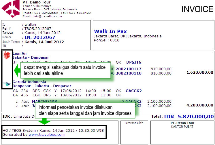 Contoh Invoice Travel  newhairstylesformen2014.com