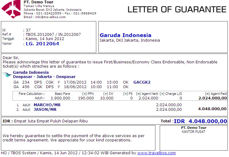 pin hotel guarantee letter on pin hotel guarantee letter on