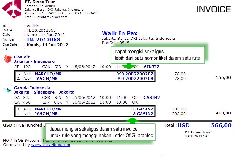 Contoh Invoice Travel Agent Zorobraggsco