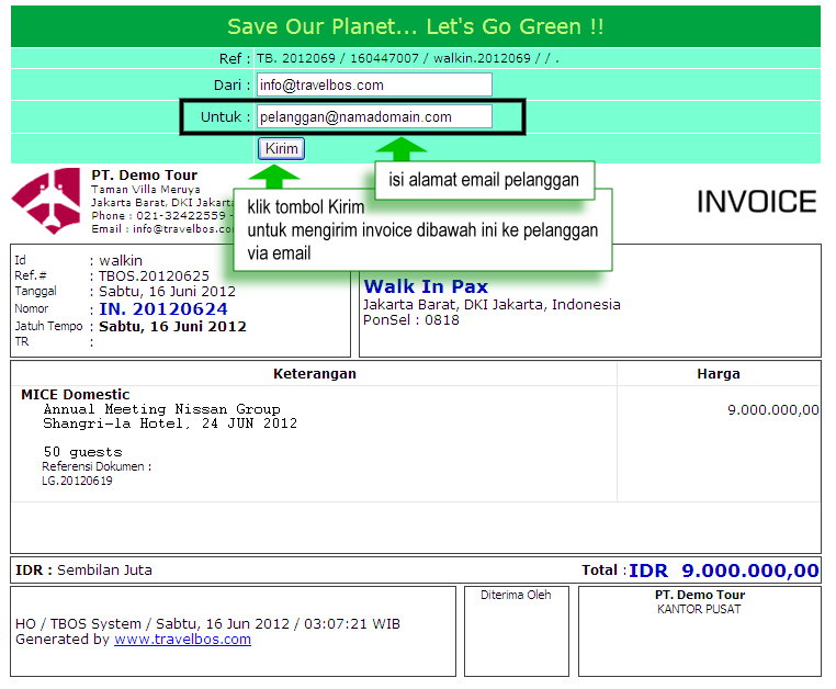 travelbos front office aplikasi travel agent program travel online contoh invoice travel agent