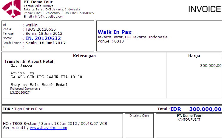 Contoh Invoice Travel  newhairstylesformen2014.com